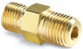 Ralston QTHA-2MB1 Brass Quick-Test Connector, 0.25" male NPT x male QT, check-valve-