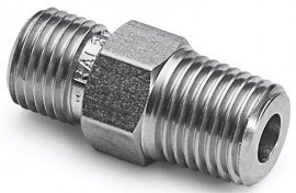 Ralston QTHA-2MS1 Male NPT x Male Quick-Test Adapter with check-valve, 0.25&quot;, stainless steel-