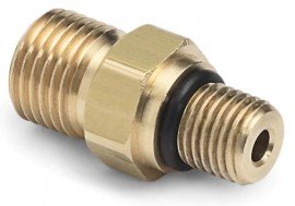 Ralston QTHA-3SB0 Quick-Test Adapter, brass, 3/8-24 male SAE x male-