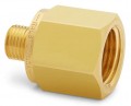 Ralston QTHA-4FB0-RG G Female BSPP (ISO 228/1) x Male Quick-Test Adapter, 0.5", brass-