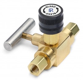 Ralston QTHA-BLB0-1F-1F Block and Bleed Valve, 0.13" female NPT inlet x 0.13" female NPT outlet-