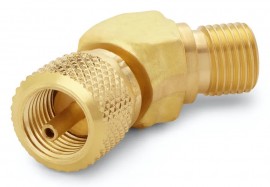 Ralston QTHA-HCBL-45 Brass 45&amp;deg; Elbow Connector, male Quick-Test x female Quick-Test-