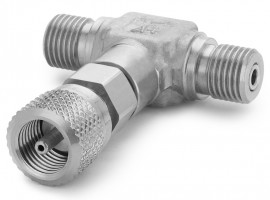 Ralston QTHA-HHCS Stainless-Steel Branch Tee Connector, male QT run x male QT run x female QT-