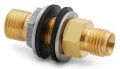 Ralston QTHA-HTBB-2T Tube Fitting x Male Quick-Test Bulkhead Union Adapter, 0.25", brass-