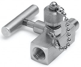 Ralston QTVF-000S Stainless-Steel Shut-Off Valve, 0.25&quot; MNPT x 0.25&quot; FNPT with male QT test port-
