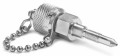 Ralston XTFT-HNS0 UNF DP Transmitter x Male Quick-Test XT Fitting with cap and chain, 0.25&quot; to 28, steel-