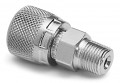Ralston XTHA-2MSA Male NPT x Female Quick-Test XT Adapter, 0.25", stainless steel-