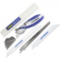 Rapid Edge RT0021 Utility Knife Kit with 6" hacksaw, drywall knife, and 8" saw blade, acetone-resistant handle-