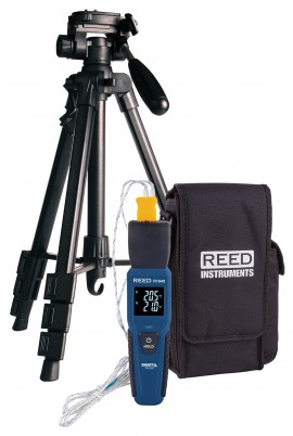 REED R1640-KIT Data Logging Thermocouple Thermometer with Tripod and Carrying Case-