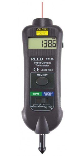 REED R7150 Professional Combination Contact / Laser Photo Tachometer-