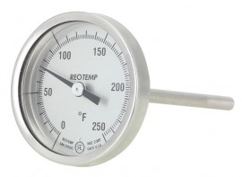 REOTEMP HH Small Dial Bimetal Thermometer, 2&amp;frac38;&amp;quot; dial, -40 to 160&amp;deg;F-