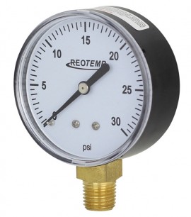 REOTEMP PD25 General Purpose Gauge, 2.5&amp;quot; dial, 0 to 100 psi-