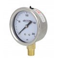 REOTEMP PG25 Industrial Stainless/Brass Gauge with a bottom mount type, 2.5&amp;quot;, 0 to 6000 psi-
