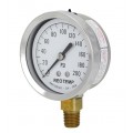 REOTEMP PG35 Repairable Stainless/Brass Gauge, 3.5&amp;quot;, -30/0/100 psi-