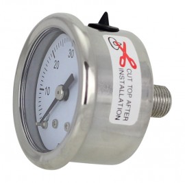 REOTEMP PM15 Industrial Stainless Steel Pressure Gauge, 1.5&amp;quot; dial, 0 to 100 psi-