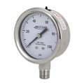 REOTEMP PM25 Industrial Stainless Steel Pressure Gauge with bottom mount, 2.5&amp;quot; dial, 0 to 100 psi-