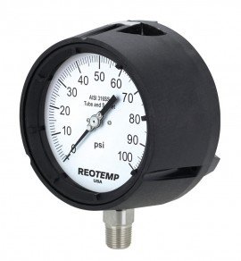 REOTEMP PT45 Industrial Process Gauge, 0 to 200 psi, 4.5&amp;quot; dial-