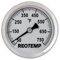 REOTEMP S1-F73 Magnetic Analog Surface Thermometer, 2.5&amp;quot; dial, 50 to 750&amp;deg;F-