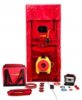 Retrotec US310X-E Passive-House System with blower door/model 300 fan/large cloth panel/DM32 Wi-F digital gauge package-
