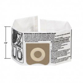 RIDGID 23738 VF3501 High-Efficiency Dust Bags, size C, 2-Pack-