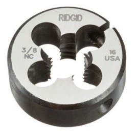 RIDGID 38345 Alloy RH Bolt Threader Button Die, UNC, 3⁄8-16-