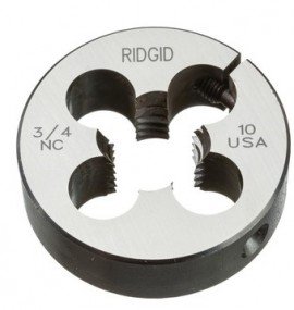 RIDGID 38370 Alloy RH Bolt Threader Button Die, UNC, 3⁄4-10-