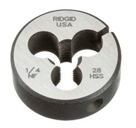 RIDGID 38385 Alloy RH Bolt Threader Button Die, UNF, 1⁄4-28-