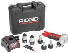 RIDGID 80703 PEX Expansion Tool Kit with 1/2 to 1" expander heads-