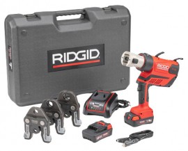 RIDGID RP 350 Standard Pistol Press Tool Kit with &amp;frac12; to 1&amp;quot; ProPress jaws, 7200 lbs ram force-