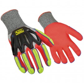 Ringer 065-09 R-Flex Impact Nitrile Half-Dip Gloves, Medium-
