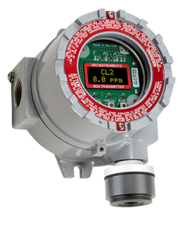 RKI 65-2670RK-CL2 M2A Chlorine (Cl2) 0 - 3 ppm, CT-7 style sensor / transmitter, non explosion proof with j-box-