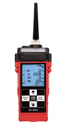 RKI GX-2012 Confined Space Single-Gas Detector with alkaline battery pack, CO-