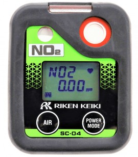 RKI SC-04 NO2 Single Gas Monitor, 0 to 20 ppm, Ni-MH batteries-