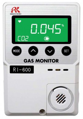 RKI 73-1205-05K RI-600 Stand Alone Carbon Dioxide Monitor, 0 to 5000 ppm, 24 V DC-