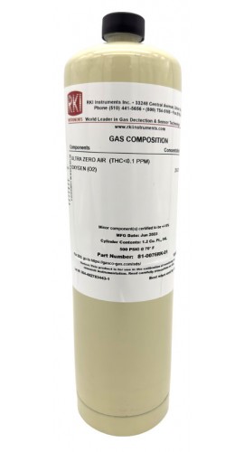 RKI 81-0076RK-01 Zero Air Calibration Gas Cylinder, 34 L, steel-