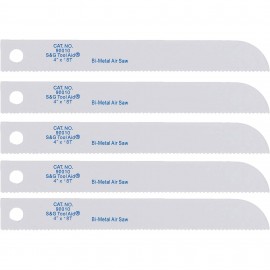 S &amp; G Tool Aid 90010 Reciprocating Air Saw Blades, 4", 18 TPI, 5-pack-