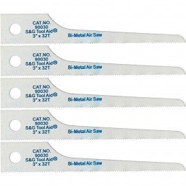 S &amp; G Tool Aid 90030 Reciprocating Air Saw Blades, 3", 32 TPI-
