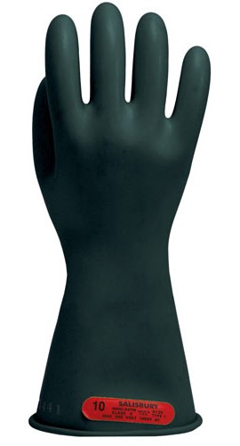 Salisbury E014B10 Class 0 Insulated Rubber Gloves, Size 10-