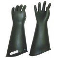 Salisbury E218CB10 Class 2 18 Inch Contoured Black Rubber Glove Size 10-