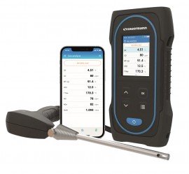 Sauermann Si-CA 030 Series Combustion Analyzer Kit with O₂ and CO sensors, 7" probe, vinyl case-