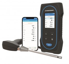 Sauermann Si-CA 030 Series Combustion Analyzer Kit with O₂, CO and NO sensors, 12" probe, ABS case-