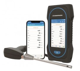 Sauermann Si-CA 130 Series Combustion Analyzer Kit with O₂, CO, and Low NO sensors, 7" probe, vinyl case-