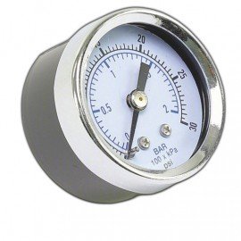 Schneider Electric 2420-001 1.5" Diameter Pressure Gauge, 0 to 30 psi, 1/8" MNPT center back air connection-
