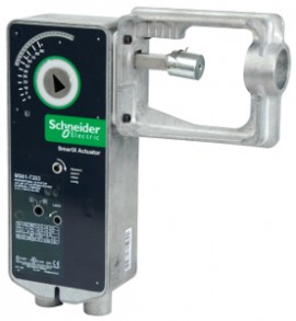 Schneider Electric MS61-7203-50 SmartX Spring Return Proportional Damper Actuator, NEMA 2, 24 V, 0 to 10 V DC, 220 lbf-