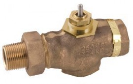 Schneider Electric VB-7211-0-4-08 2-Way Brass Trim Globe Valve Body with soft seats and union straight NPT, 1&amp;quot;, 14 Cv-