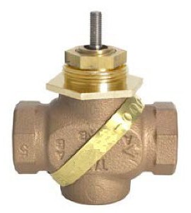 Schneider Electric VB-7213-0-4-02 2-Way Brass Trim Globe Valve Body with soft seats and threaded NPT, stem up open, 0.5&amp;quot;, 1.3 Cv-