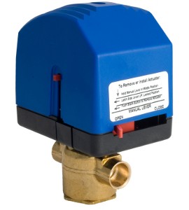 Schneider Electric VM2322P13A000 Erie PopTop Non-Steam Control Valve with Actuator, 3/4", 2-way, NPT, 2CV, brass-