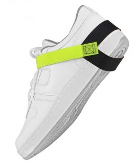 SCS 2044 Dual Cup Heel Grounder with 24" Conductive Ribbon, 1 M&amp;Omega; Resistor, Yellow-