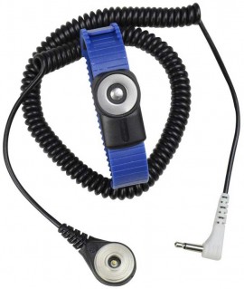 SCS 2241 MagSnap 360 Dual-Wire Thermoplastic Adjustable Wrist Strap with 6ft Coiled Cord-