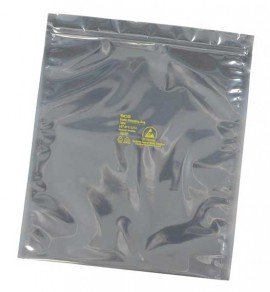 SCS 300715 1000 Series Metal-In Static Shielding Bags with Zipper, 7 x 15&quot;, 100-Pack-